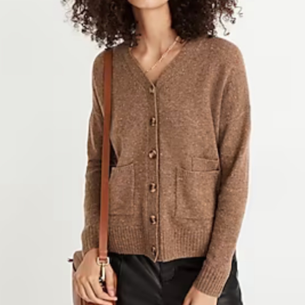 NWT Madewell (Re)sourced Cashmere Ex-Boyfriend Cardigan, Size S